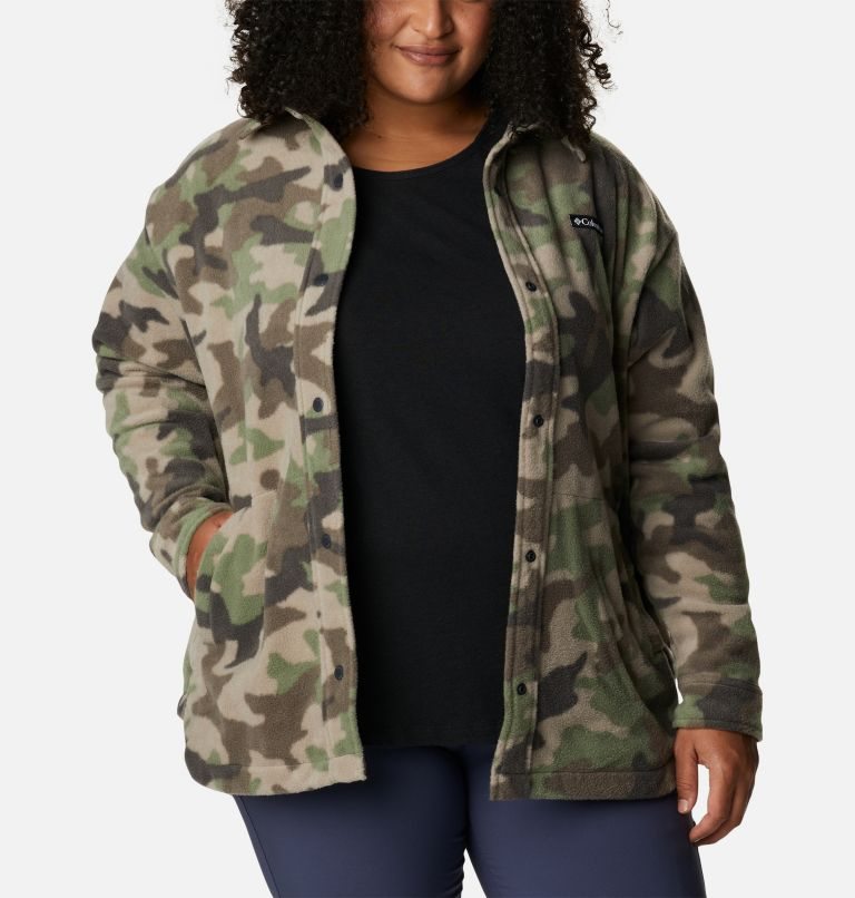 Columbia Benton Springs Shirt Jakke Dame Camouflage | Plus Size 24068T